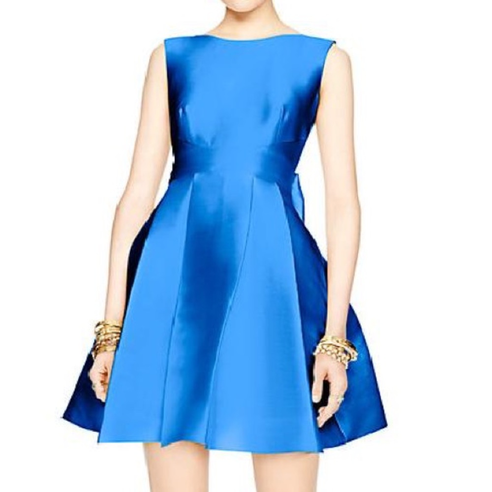 Kate Spade Fancy Meeting You Blue Silk Dress NWT